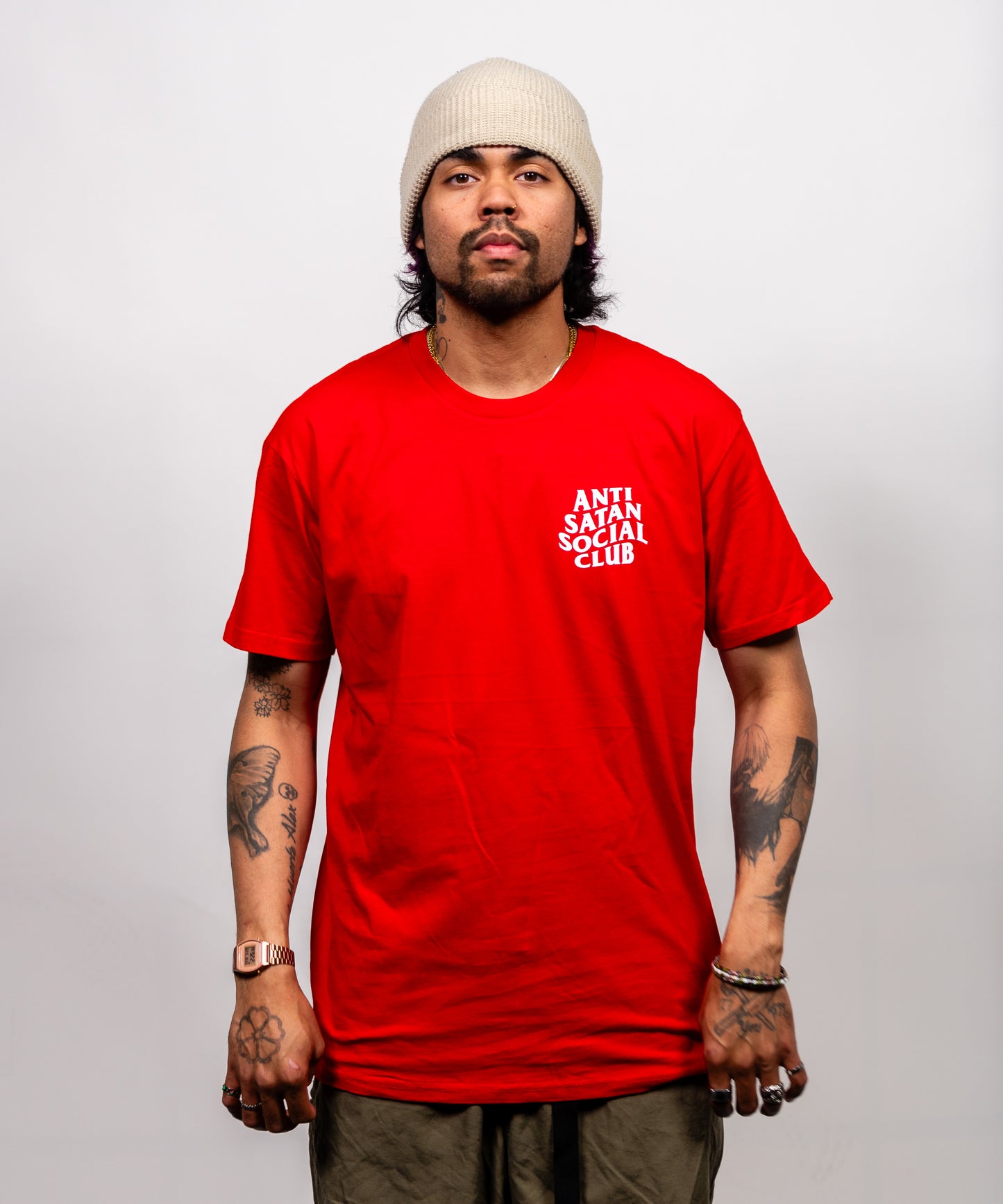 Anti Satan Social Club Tee - Red