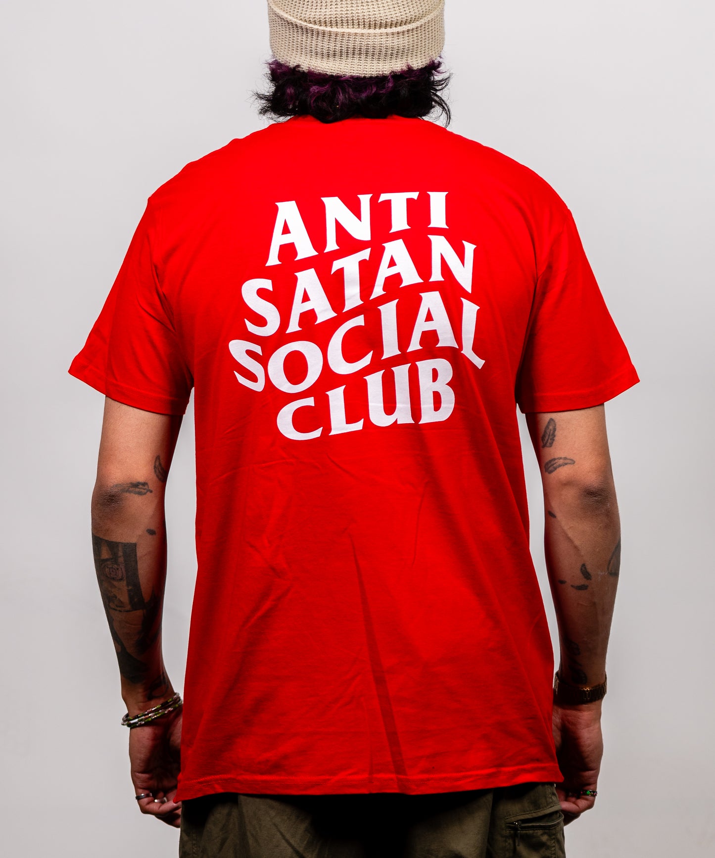 Anti Satan Social Club Tee - Red