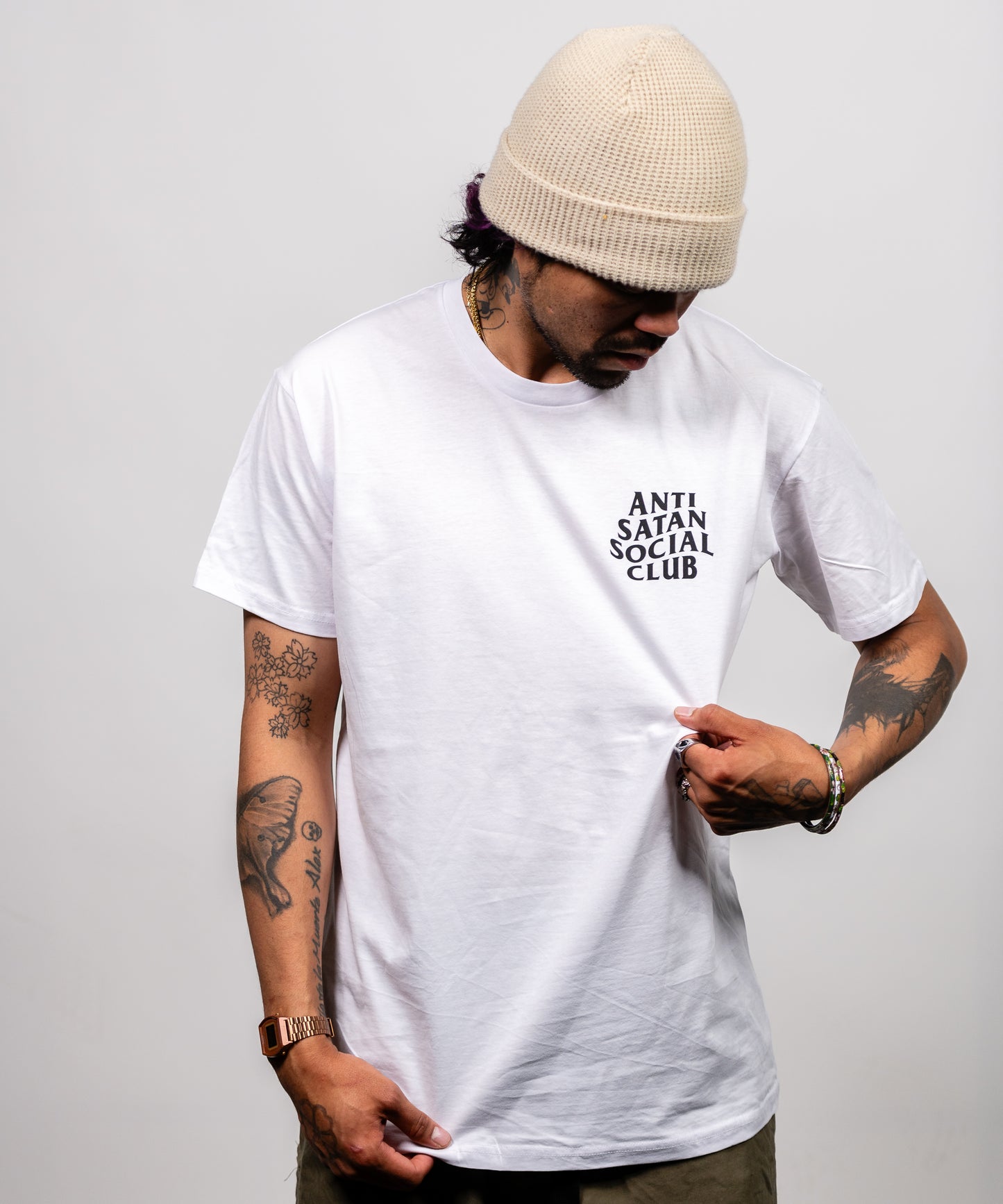 Anti Satan Social Club Tee - White