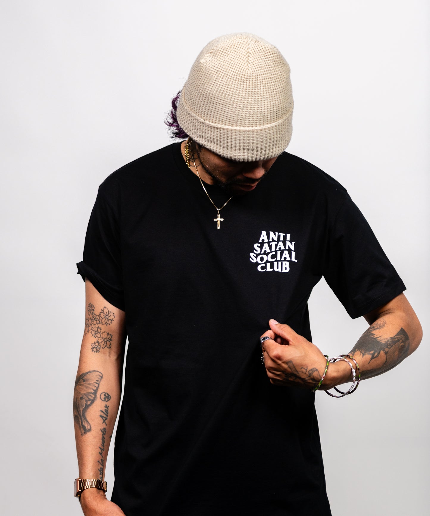 Anti Satan Social Club Tee - Black