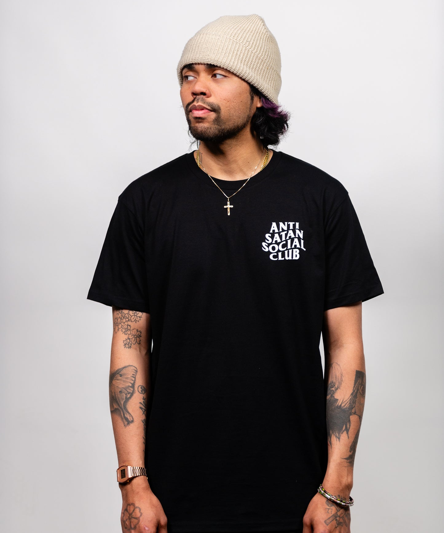 Anti Satan Social Club Tee - Black